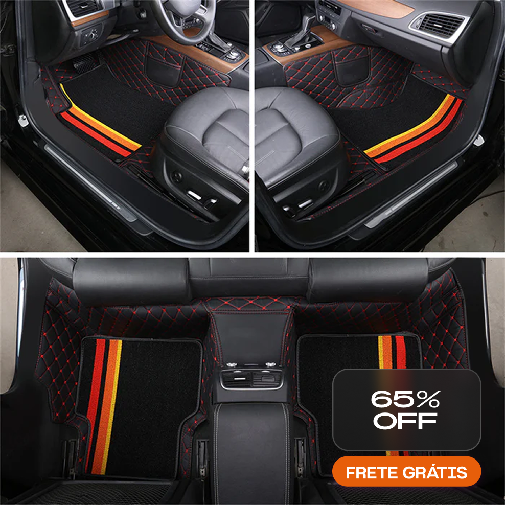 LuxDrive – Kit de Tapetes Premium com Personalização (4 Peças) (🔥ÚLTIMAS UNIDADES)