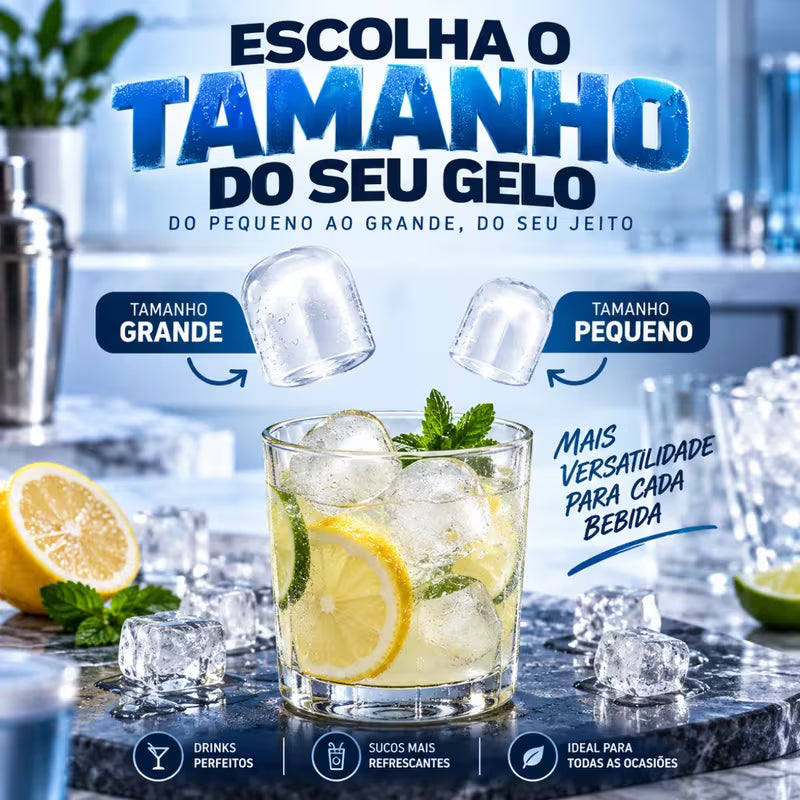 🔥 GELO PRONTO EM MINUTOS - Máquina Turbo Ice Portátil - Gelo em 6min + COPOS DE BRINDE| PAGUE 1 LEVE 2 SOMENTE HOJE!