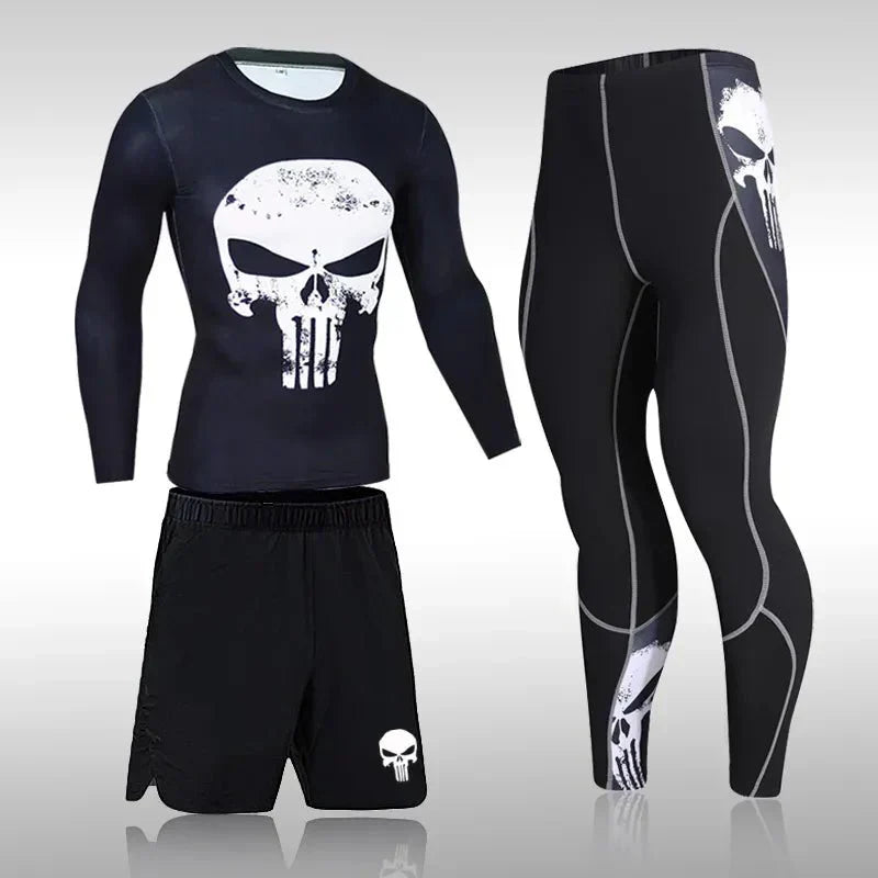 Conjunto de Compressão Masculino - 3 Peças