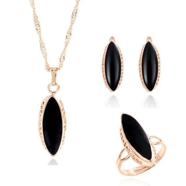 Conjunto de Jóias Colar Brinco e Anel