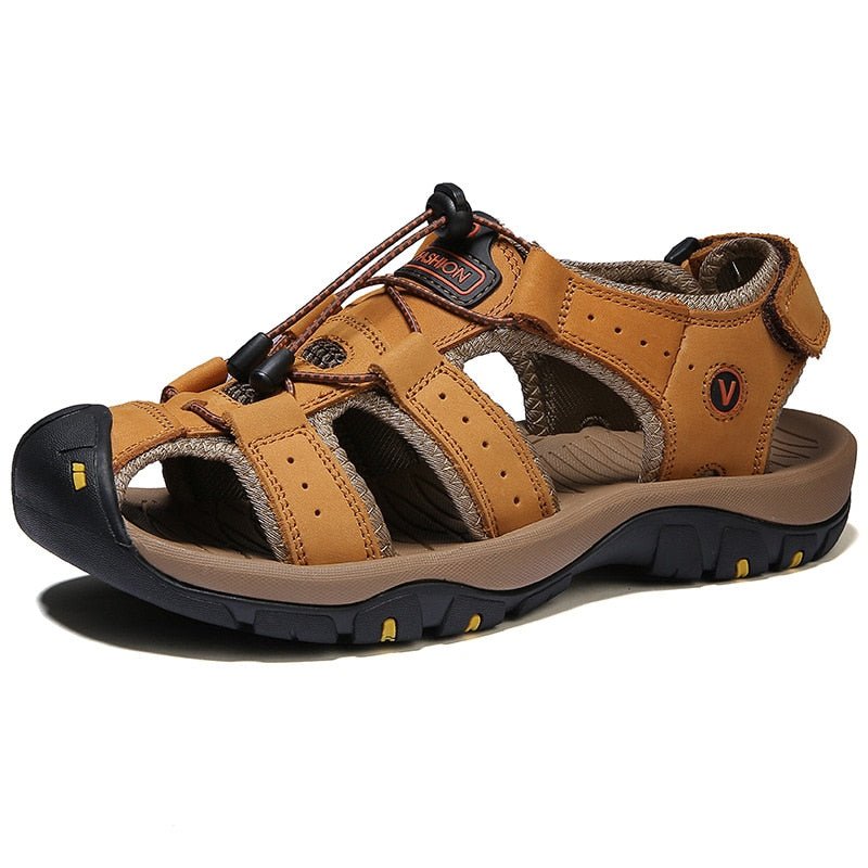 Sandália Masculina de Couro - Conforto e Estilo - Verão 2024