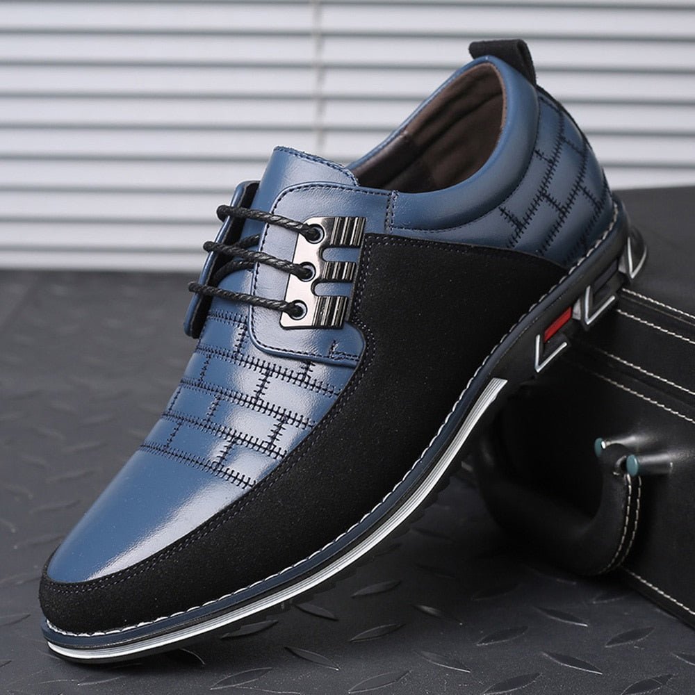 Sapato Casual de Couro Masculino - Clássico Moderno