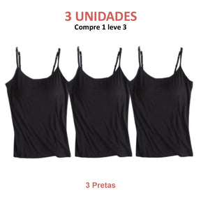 REGATA COM SUTIÃ EMBUTIDO (COMPRE 1 LEVE 3)