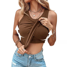 REGATA COM SUTIÃ EMBUTIDO (COMPRE 1 LEVE 3)
