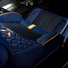 Kit Capa Banco de Carro Completo em Couro Legítimo Italiano + BRINDE: Kit Tapete Completo (SERVE EM TODOS OS CARROS))
