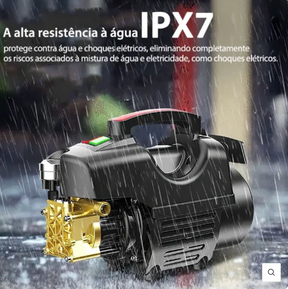 Kit Lavadora De Alta Pressão - Motor por Indução de 4800w - 245bar Preto 127v ou 220v 60hz | Vazão 8,8 L/min | Alcance de 10 metros + brindes