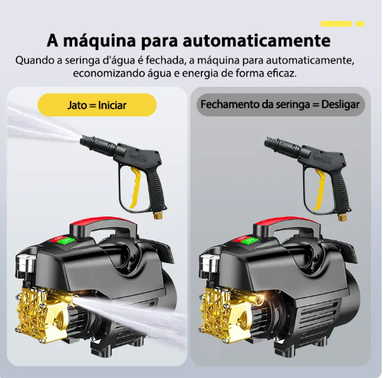 Kit Soarfly Lavadora De Alta Pressão - Motor por Indução de 4800w - 245bar Preto 127v ou 220v 60hz | Vazão 8,8 L/min | Alcance de 10 metros + brindes