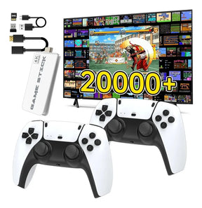 🔥 Mega Promo Console Game Stick M15 Pro 4K 3D 64GB 20mil jogos R36S K5 X12 - Branco 🔥