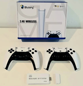 🔥 Mega Promo Console Game Stick M15 Pro 4K 3D 64GB 20mil jogos R36S K5 X12 - Branco 🔥