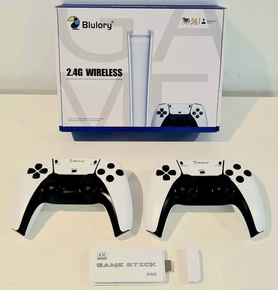 🔥 Mega Promo Console Game Stick M15 Pro 4K 3D 64GB 20mil jogos R36S K5 X12 - Branco 🔥