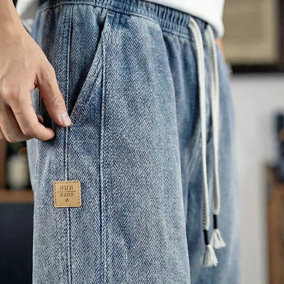[Leve 4, Pague Só 2!] Bermuda Jeans Knox Masculina em Sarja de Algodão e Poliéster + BRINDES ( PREÇO DE ATACADO)