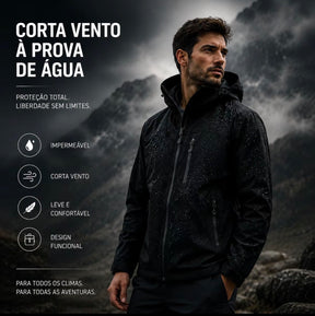 PAGUE 1 LEVE 3 - Jaqueta Corta-Vento Ultra Leve, proteção contra chuva e vento - impermeavél + Brindes