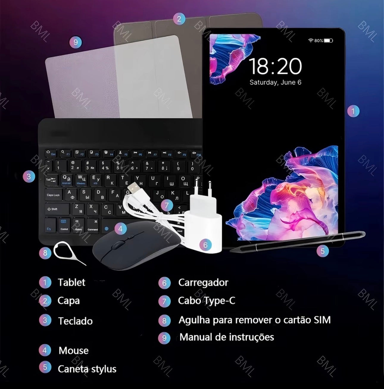 🔥 Tablet Ultra Max Pro 10.1” – 12GB RAM + 512GB | Super Tela, Alto Desempenho e Bateria de Longa Duração + BRINDE: Capinha, Teclado, Caneta e Carregador