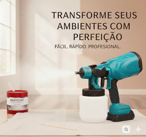 Pistola De Pulverização Elétrica Sem Fio | SprayGo Pro (Pote 1,5L) + Tinta EASYCOAT PRO