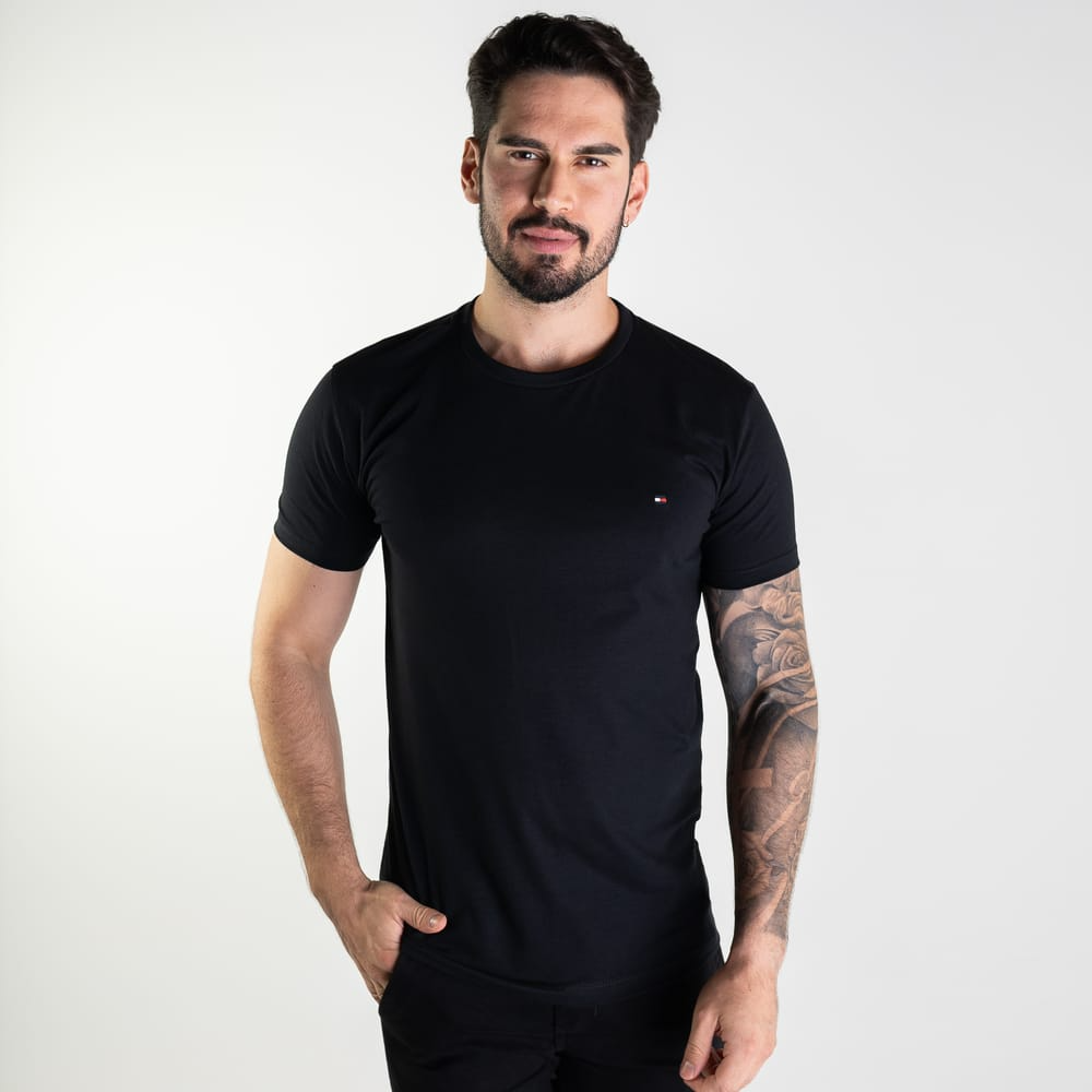 (Compre 3 Leve 5) Kit 5 Camisetas Tommy H + Pack com 3 Cuecas Boxer de Brinde